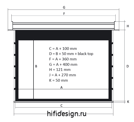 ����� kauber blue label tensioned bt cinema 113" clear vision